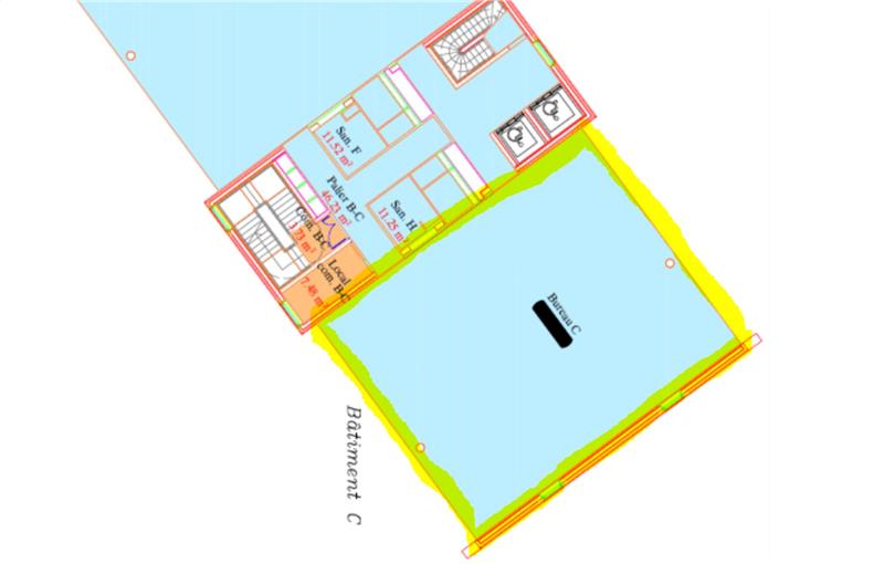 Location de bureau de 250 m² à Nantes - 44000 plan - 1