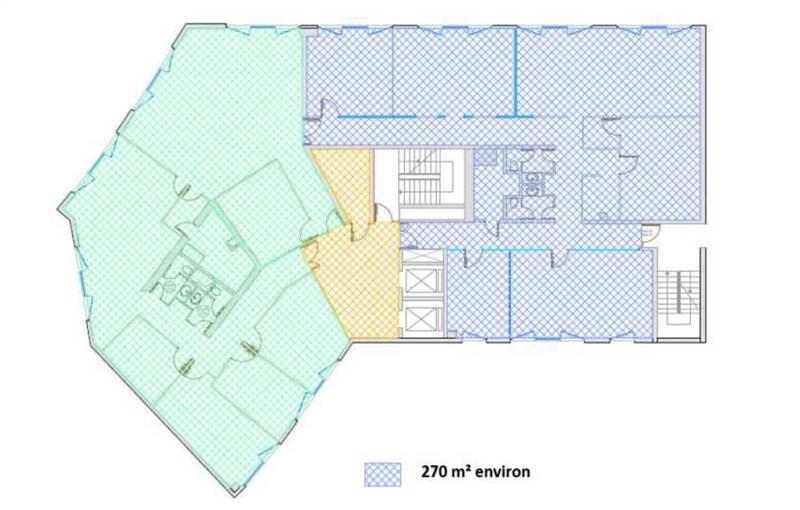 Location de bureau de 270 m² à Noisy-le-Grand - 93160 plan - 1
