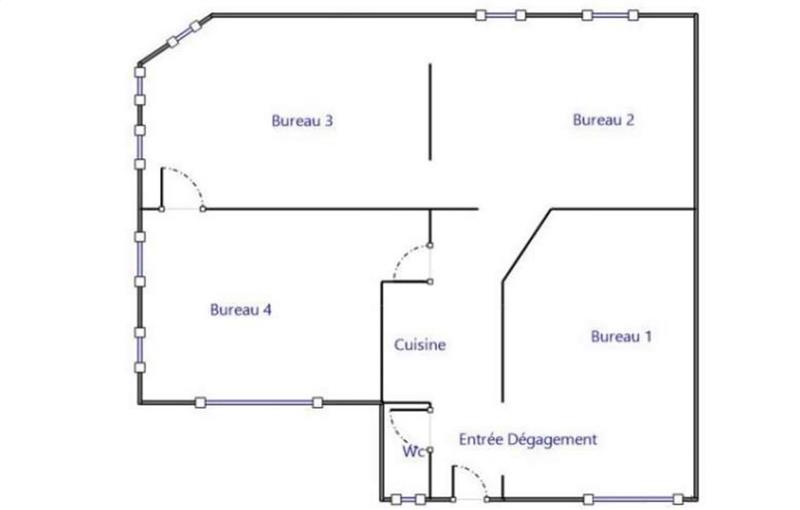 Location de bureau de 91 m² à Paris 10 - 75010 plan - 1