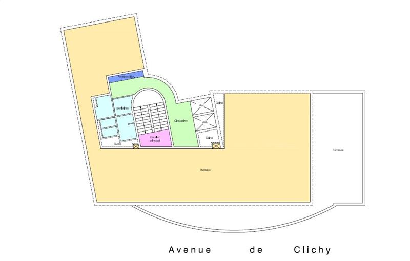 Location de bureau de 253 m² à Paris 17 - 75017 plan - 1