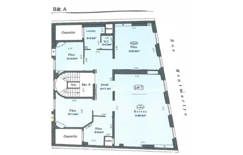 Location de bureau de 128 m² à Paris 2 - 75002 plan - 1