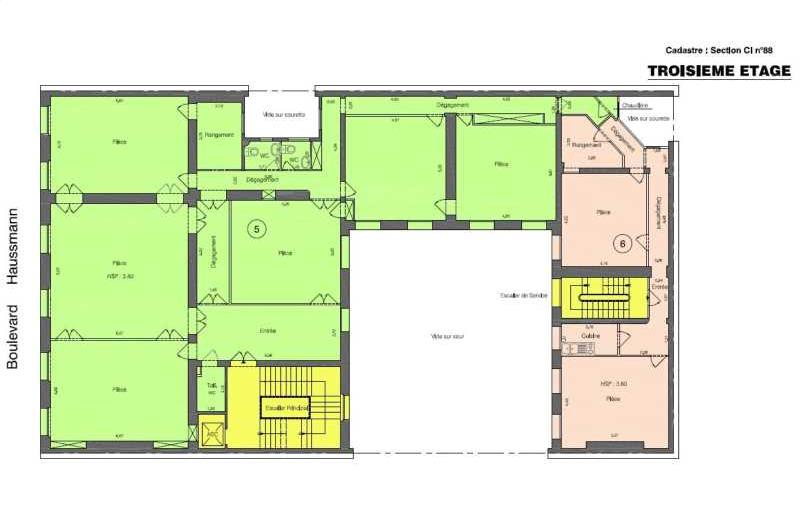 Location de bureau de 250 m² à Paris 8 - 75008 plan - 1