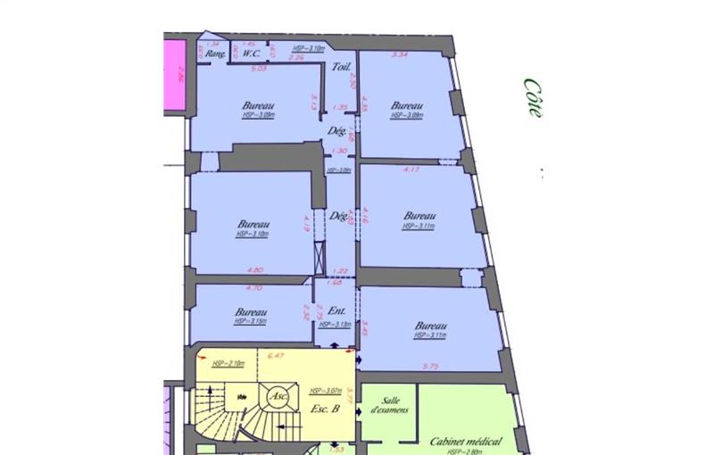 Location de bureau de 124 m² à Paris 9 - 75009 plan - 1