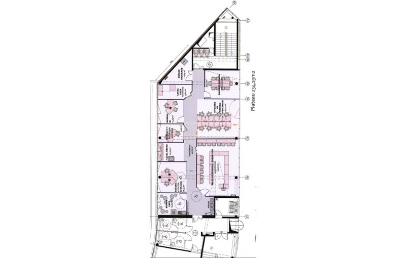 Location de bureau de 487 m² à Rezé - 44400 plan - 1