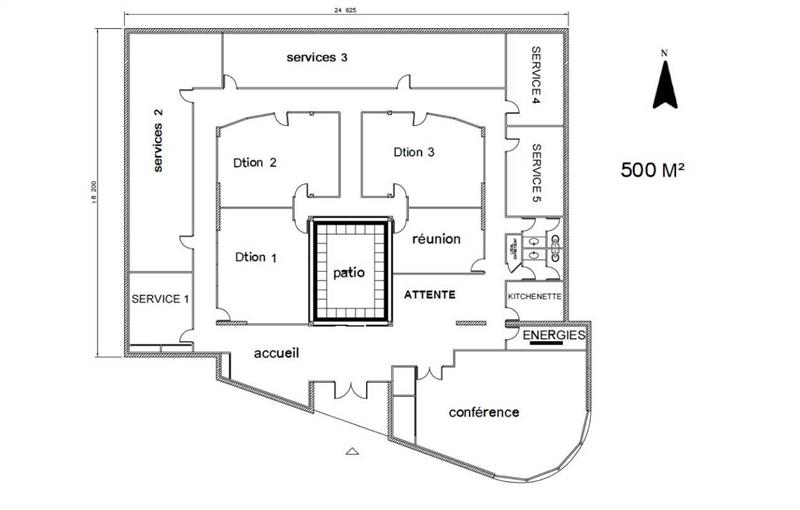 Location de bureau de 500 m² à Rousset - 13790 plan - 1