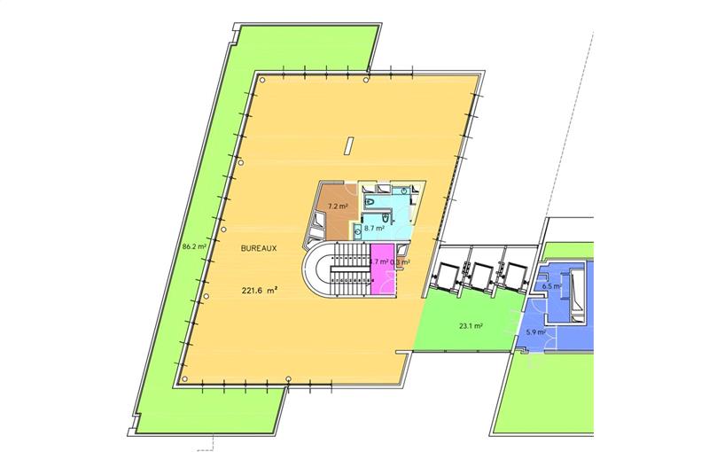 Location de bureau de 238 m² à Rueil-Malmaison - 92500 plan - 1