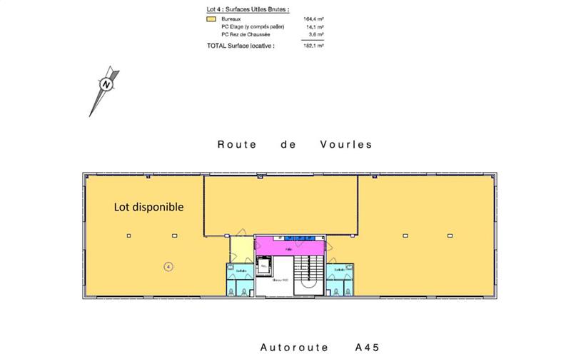 Location de bureau de 346 m² à Saint-Genis-Laval - 69230 plan - 1