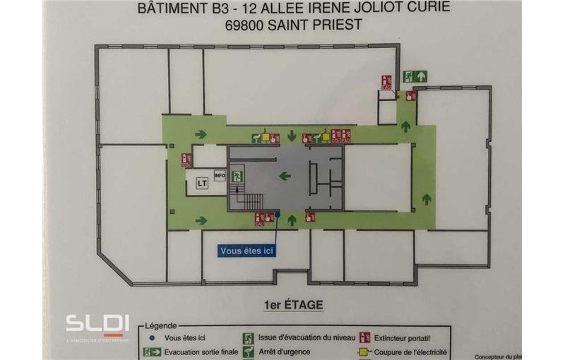 Location de bureau de 241 m² à Saint-Priest - 69800 plan - 1