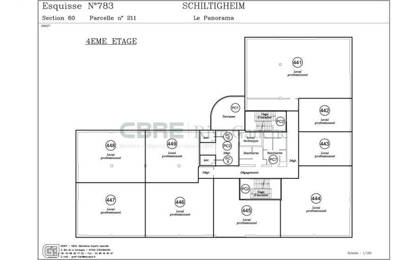 Location de bureau de 852 m² à Schiltigheim - 67300 plan - 1