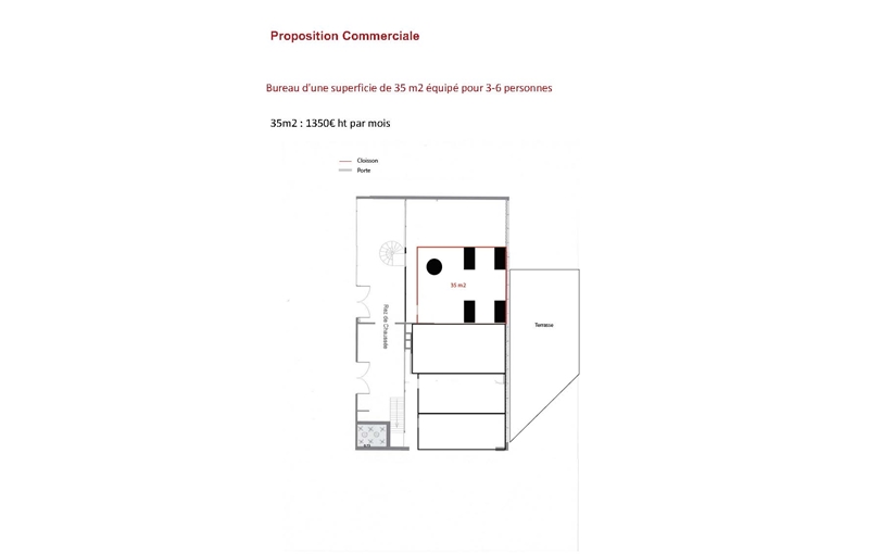 Location de bureau de 35 m² à Sophia Antipolis - 06560 plan - 1