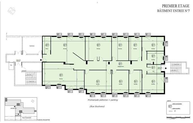 Location de bureau de 1 033 m² à Sophia Antipolis - 06560 plan - 1