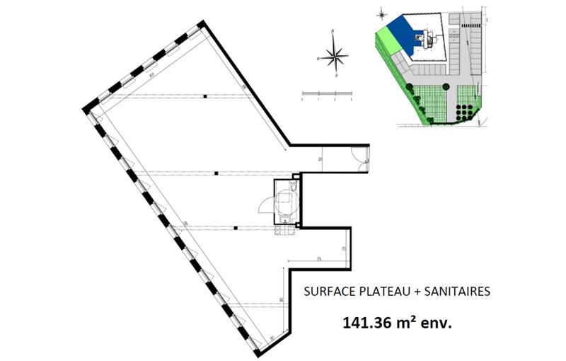 Location de bureau de 293 m² à Tresses - 33370 plan - 1