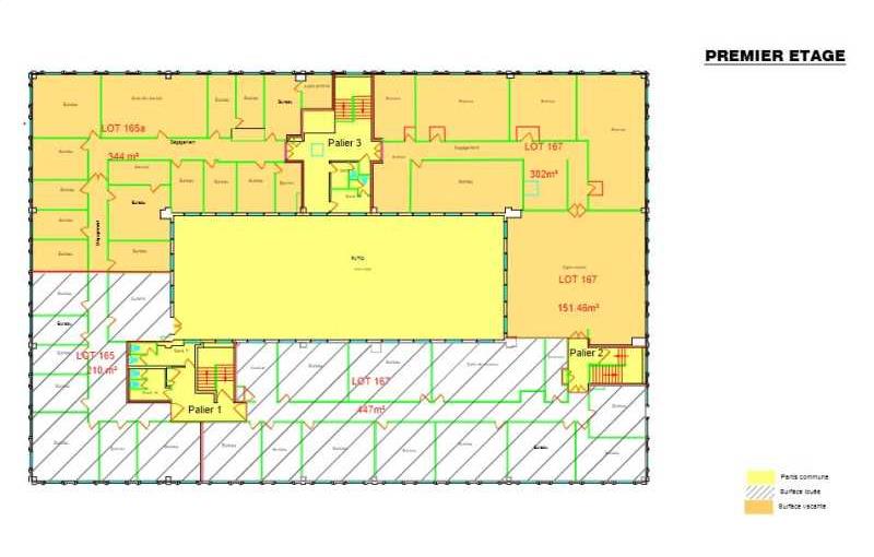 Location de bureau de 1 303 m² à Villebon-sur-Yvette - 91140 plan - 1