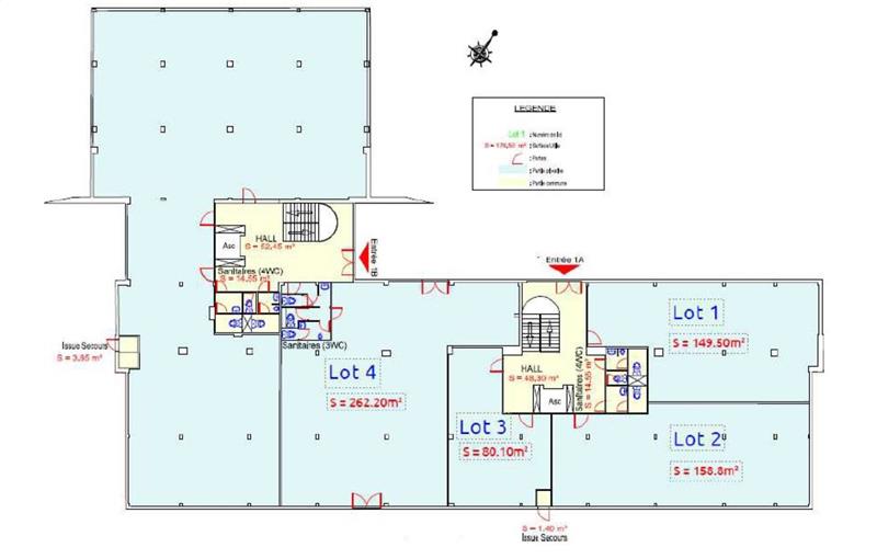Location de bureau de 4 307 m² à Villeneuve-d'Ascq - 59491 plan - 1