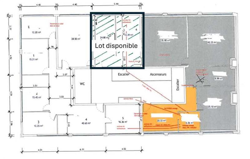Location de bureau de 38 m² à Villeurbanne - 69100 plan - 1
