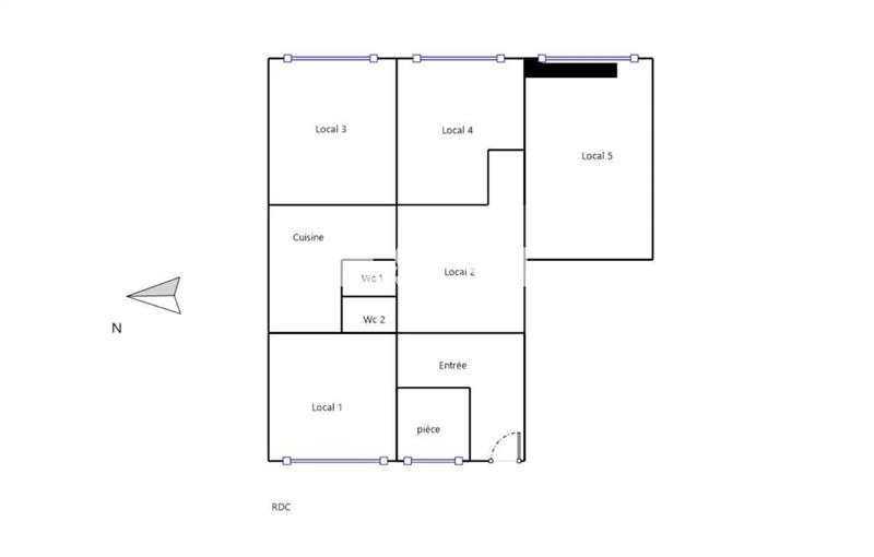 Location de bureau de 83 m² à Villeurbanne - 69100 plan - 1