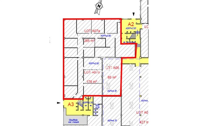 Location de bureau de 2 305 m² à Vitrolles - 13127 plan - 1