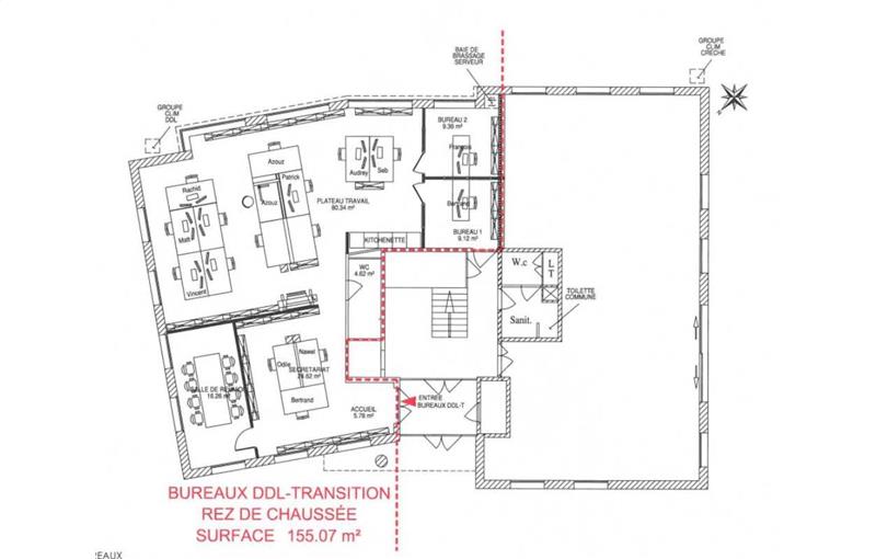 Location de bureau de 167 m² à Wasquehal - 59290 plan - 1