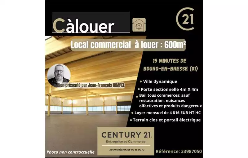 Location de local commercial de 602 m² à Bourg-en-Bresse - 01000