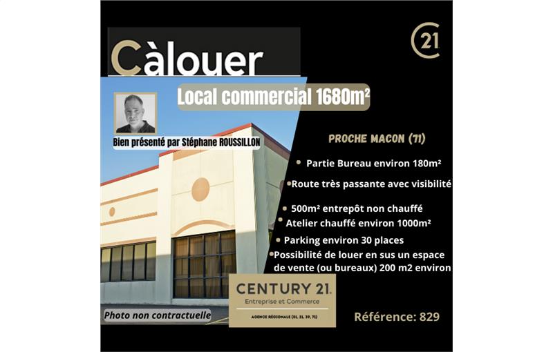 Location de local commercial de 1 680 m² à Mâcon - 71000 photo - 1