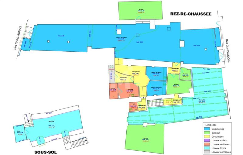 Location de local commercial de 474 m² à Melun - 77000 plan - 1
