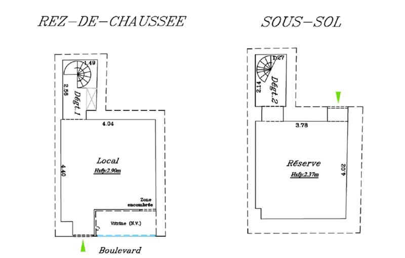 Location de local commercial de 38 m² à Paris 13 - 75013 plan - 1