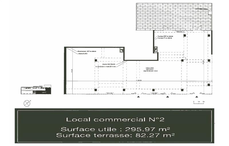Location de local commercial de 296 m² à Sathonay-Camp - 69580 plan - 1