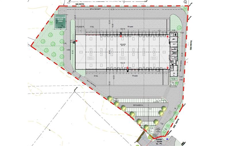 Location d'entrepôt de 4 929 m² à Ayguemorte-les-Graves - 33640 plan - 1