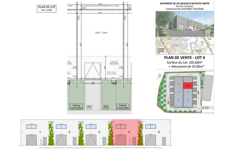 Location d'entrepôt de 141 m² à Castanet-Tolosan - 31320 plan - 1