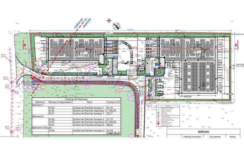 Location d'entrepôt de 5 407 m² à Chantepie - 35135 plan - 1