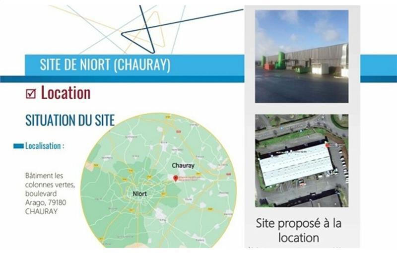 Location d'entrepôt de 2 763 m² à Chauray - 79180 photo - 1