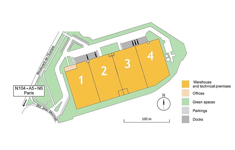 Location d'entrepôt de 22 405 m² à Combs-la-Ville - 77380 plan - 1