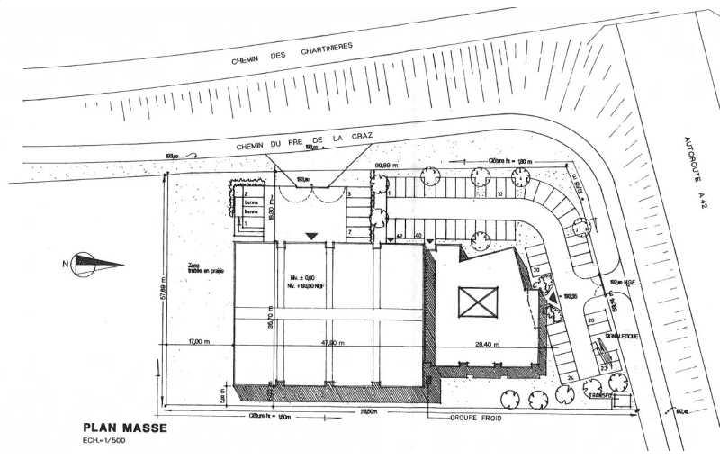 Location d'entrepôt de 2 841 m² à Dagneux - 01120 plan - 1