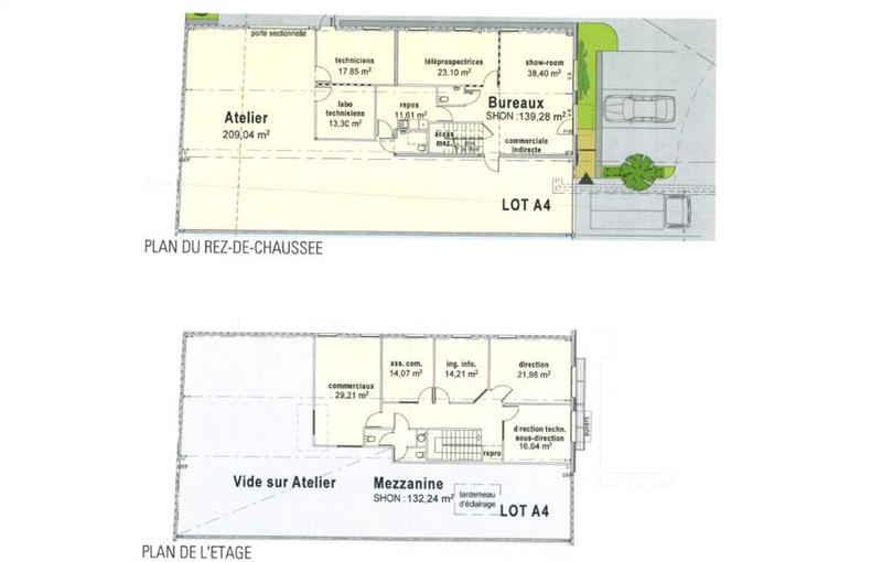 Location d'entrepôt de 480 m² à Décines-Charpieu - 69150 plan - 1