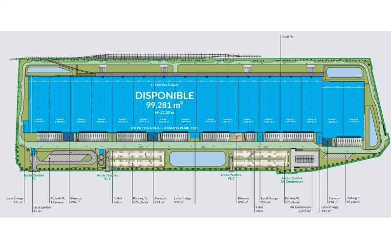 Location d'entrepôt de 99 282 m² à Denain - 59220 plan - 1