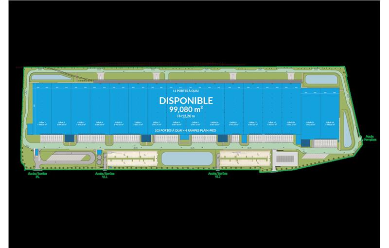 Location d'entrepôt de 99 003 m² à Denain - 59220 plan - 1