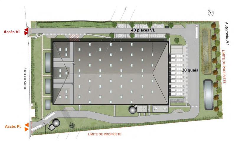 Location d'entrepôt de 9 874 m² à Étoile-sur-Rhône - 26800 plan - 1