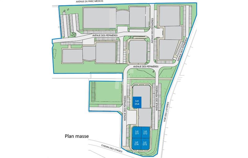 Location d'entrepôt de 2 012 m² à Fresnes - 94260 plan - 1
