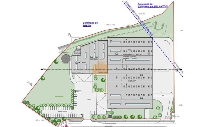 Location d'entrepôt de 7 722 m² à Fretin - 59273 plan - 1