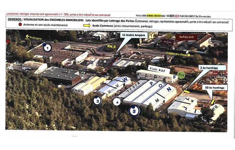 Location d'entrepôt de 667 m² à Gémenos - 13420 plan - 1