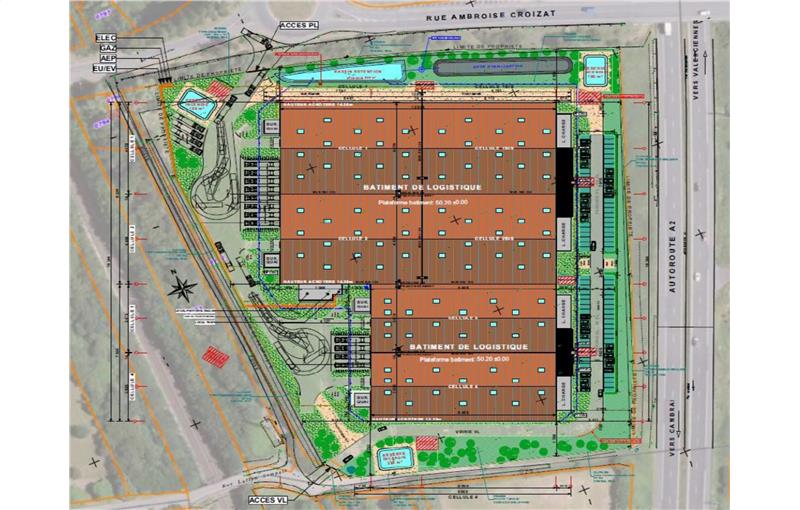 Location d'entrepôt de 19 000 m² à Hordain - 59111 plan - 1
