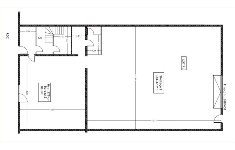 Location d'entrepôt de 312 m² à L'Union - 31240 plan - 1