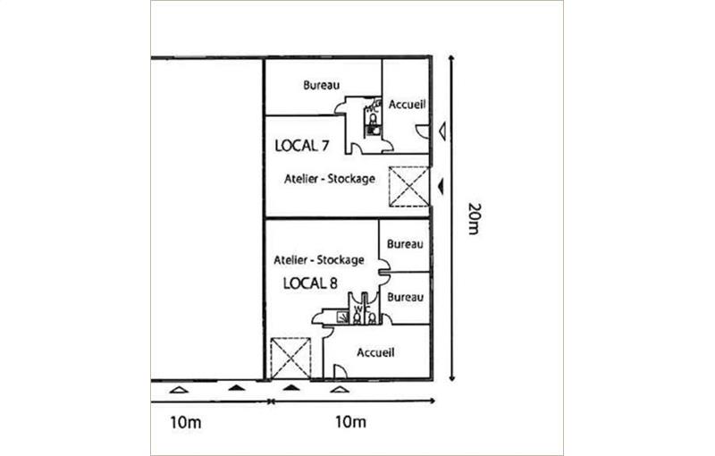 Location d'entrepôt de 200 m² à L'Union - 31240 plan - 1