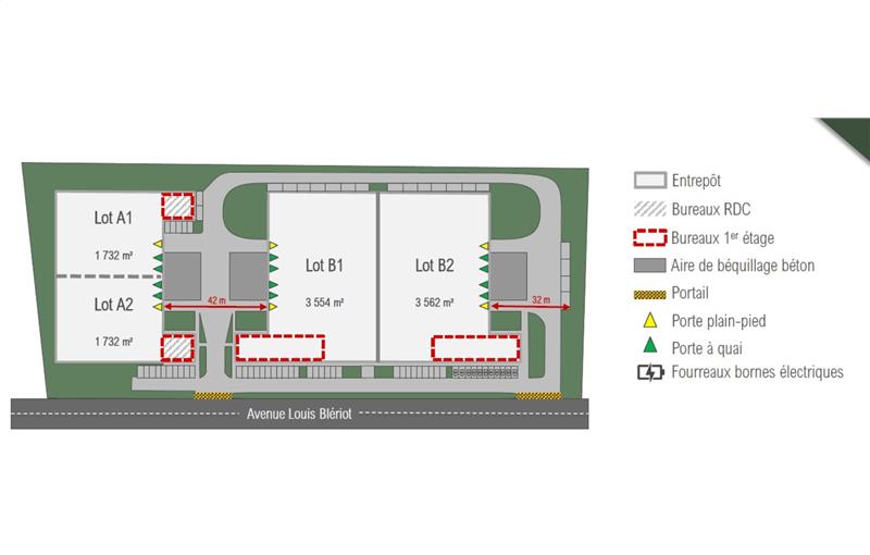 Location d'entrepôt de 3 464 m² à La Courneuve - 93120 plan - 1