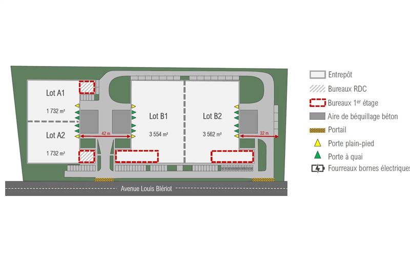 Location d'entrepôt de 1 732 m² à La Courneuve - 93120 plan - 1