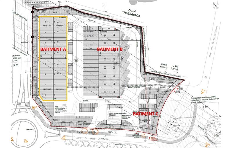 Location d'entrepôt de 2 177 m² à Le Coudray-Montceaux - 91830 plan - 1