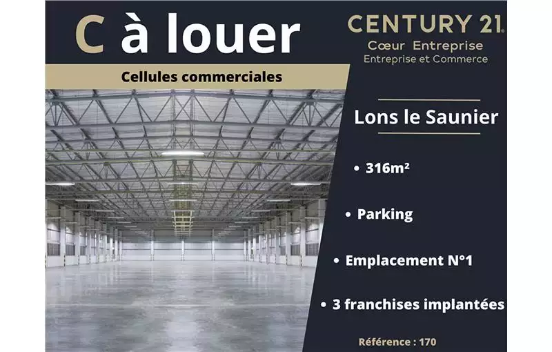 Location d'entrepôt de 316 m² à Lons-le-Saunier - 39000