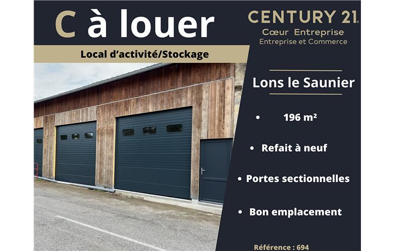 Location d'entrepôt de 196 m² à Lons-le-Saunier - 39000 photo - 1