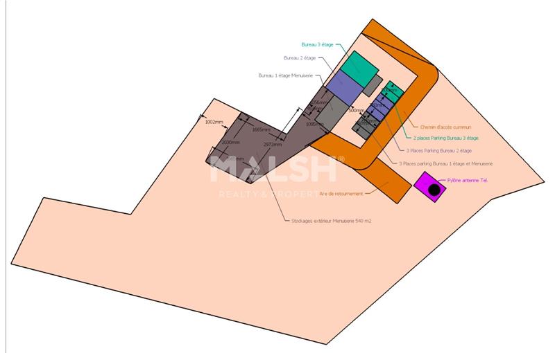 Location d'entrepôt de 348 m² à Messimy - 69510 plan - 1