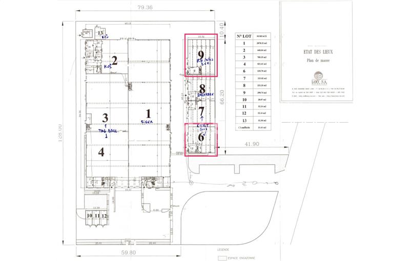 Location d'entrepôt de 535 m² à Meyzieu - 69330 plan - 1